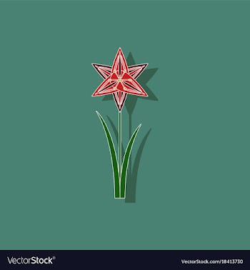 Paper sticker on background of flower narcissus vector image