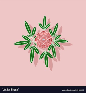 Paper sticker on background of flower paeonia vector image