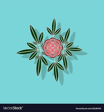 Paper sticker on background of flower paeonia vector image