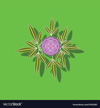 Paper sticker on background of flower paeonia vector image