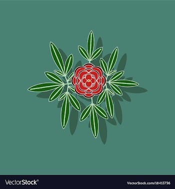 Paper sticker on background of flower paeonia vector image