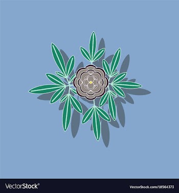 Paper sticker on background of flower paeonia vector image
