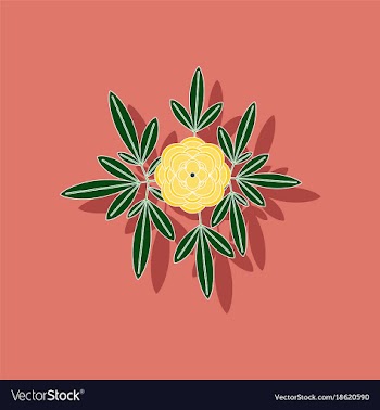 Paper sticker on background of flower paeonia vector image