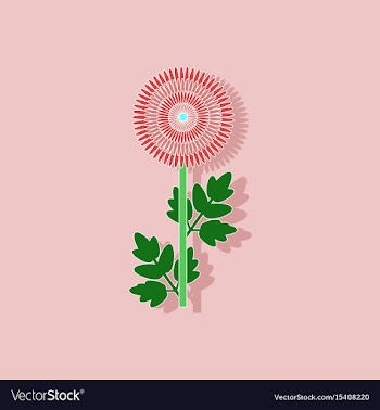 Paper sticker on background of flower vector image