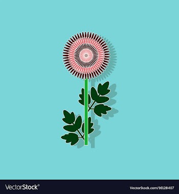 Paper sticker on background of flower vector image