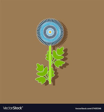 Paper sticker on background of flower vector image