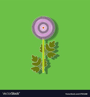 Paper sticker on background of flower vector image