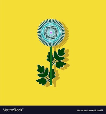 Paper sticker on background of flower vector image