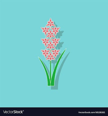 Paper sticker on background of gladiolus vector image