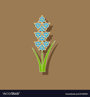 Paper sticker on background of gladiolus vector image