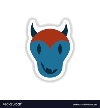 Paper sticker on background of halloween monster vector image