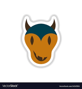 Paper sticker on background of halloween monster vector image
