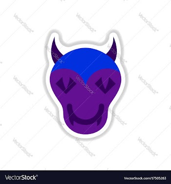 Paper sticker on background of halloween monster vector image