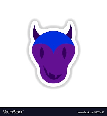 Paper sticker on background of halloween monster vector image