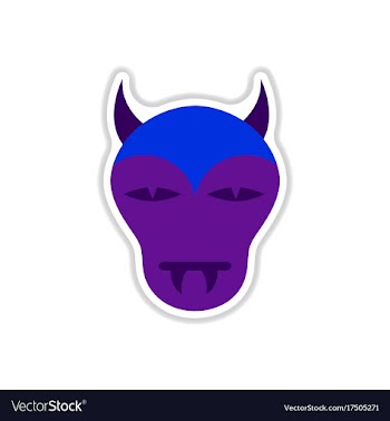 Paper sticker on background of halloween monster vector image