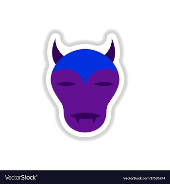 Paper sticker on background of halloween monster vector image