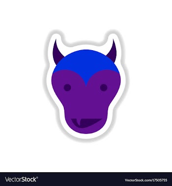 Paper sticker on background of halloween monster vector image