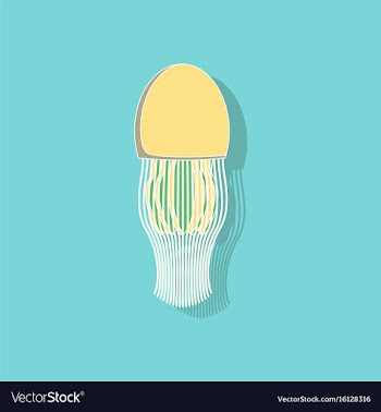 Paper sticker on background of jellyfish vector image