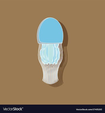 Paper sticker on background of jellyfish vector image