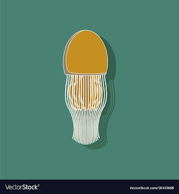 Paper sticker on background of jellyfish vector image