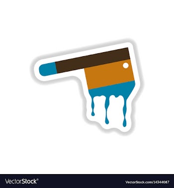 Paper sticker on background of knife blood vector image