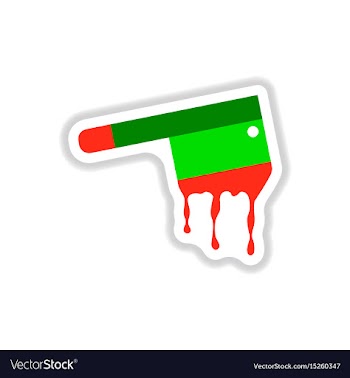 Paper sticker on background of knife blood vector image