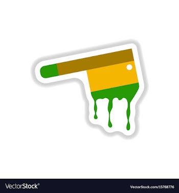 Paper sticker on background of knife blood vector image
