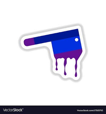 Paper sticker on background of knife blood vector image