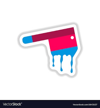 Paper sticker on background of knife blood vector image