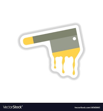 Paper sticker on background of knife blood vector image