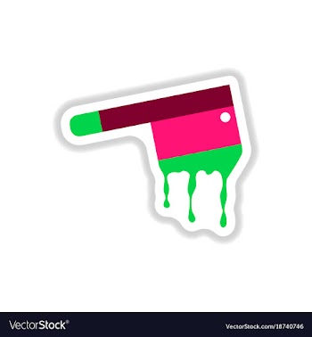 Paper sticker on background of knife blood vector image
