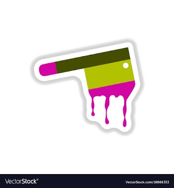 Paper sticker on background of knife blood vector image