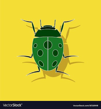 Paper sticker on background of ladybug vector image