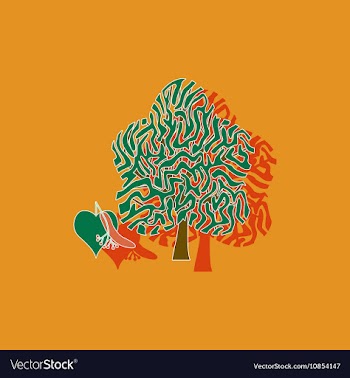 Paper sticker on background of linden wood vector image