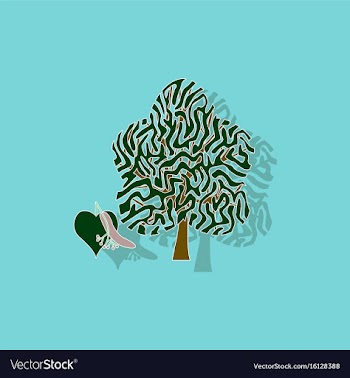 Paper sticker on background of linden wood vector image