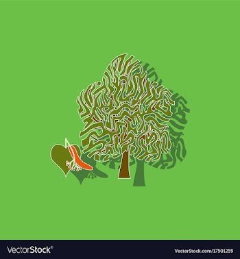 Paper sticker on background of linden wood vector image