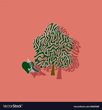 Paper sticker on background of linden wood vector image