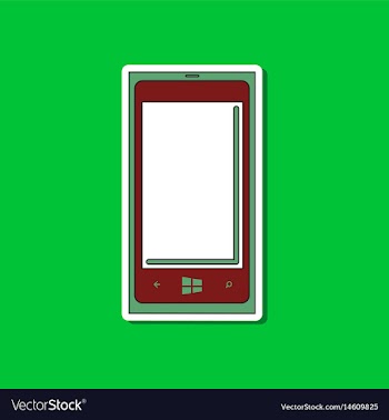 Paper sticker on background of mobile phone vector image