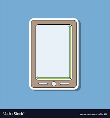 Paper sticker on background of mobile phone vector image