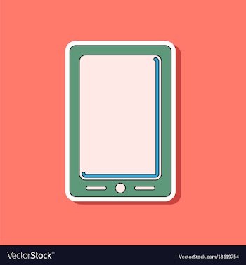 Paper sticker on background of mobile phone vector image