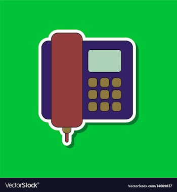 Paper sticker on background of office phone vector image