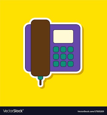 Paper sticker on background of office phone vector image