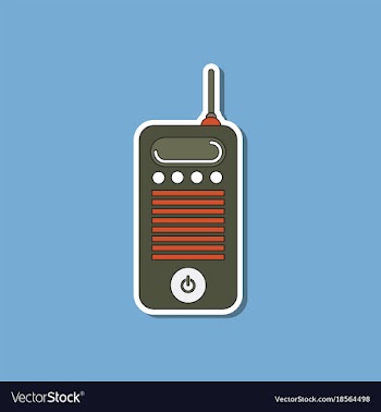 Paper sticker on background of old cell phone vector image