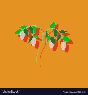 Paper sticker on background of plant capsicum vector image