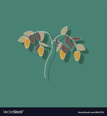 Paper sticker on background of plant capsicum vector image