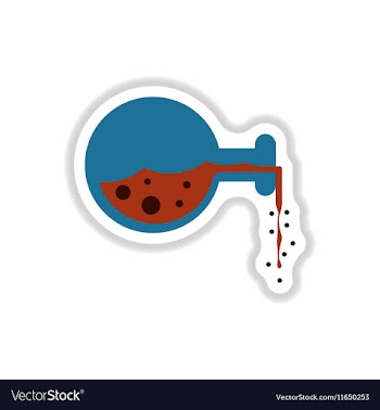 Paper sticker on background of potion bottle vector image