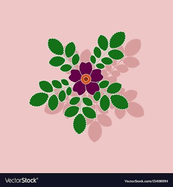 Paper sticker on background of rosa majalis vector image