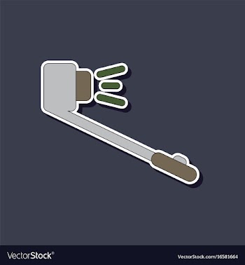 Paper sticker on background of selfie stick vector image
