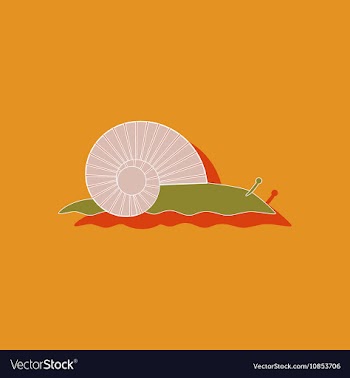 Paper sticker on background of snail vector image