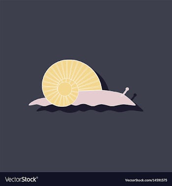 Paper sticker on background of snail vector image